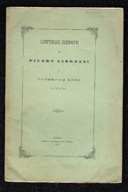 Lettere inedite di Pietro Giordani a Giuseppe Luigi di Urbino