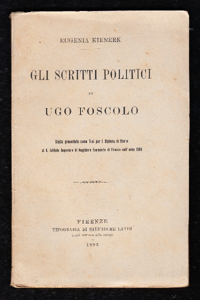 Gli scritti politici di Ugo Foscolo