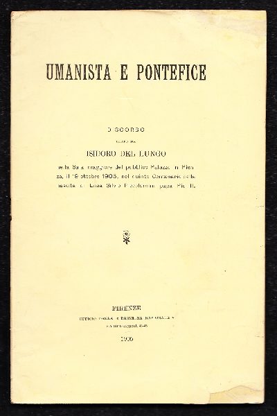 Umanista e Pontefice (Papa Pio II, Enea Silvio Piccolomini)