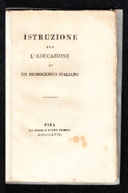 Istruzione per l'educazione di un primogenito italiano