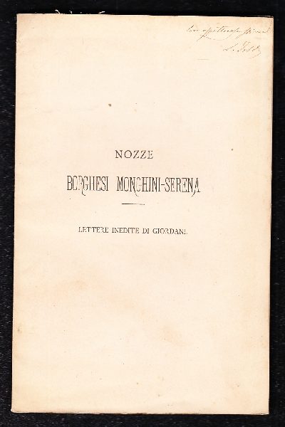 Sette lettere inedite di Giordani a Pietro Gioia