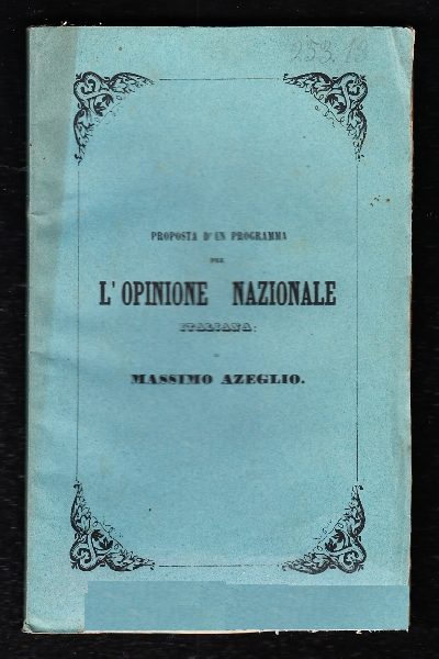 Proposta d'un programma per l'Opinione Nazionale Italiana
