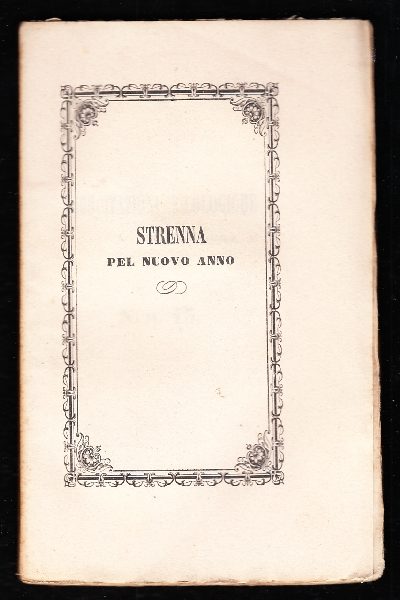 Strenna pel nuovo anno (1857). Esercitazioni Filologiche