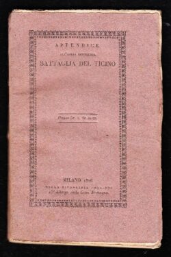 Appendice all'opera intitolata Battaglia del Ticino
