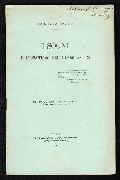 I sogni e l'ipnotismo nel mondo antico