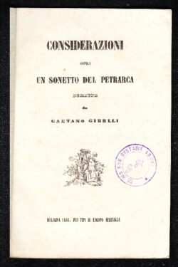 Considerazioni sopra un sonetto del Petrarca