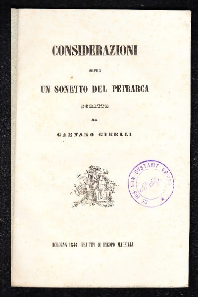 Considerazioni sopra un sonetto del Petrarca