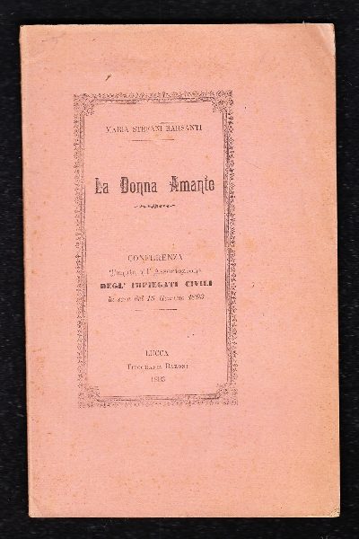 La Donna Amante. Conferenza