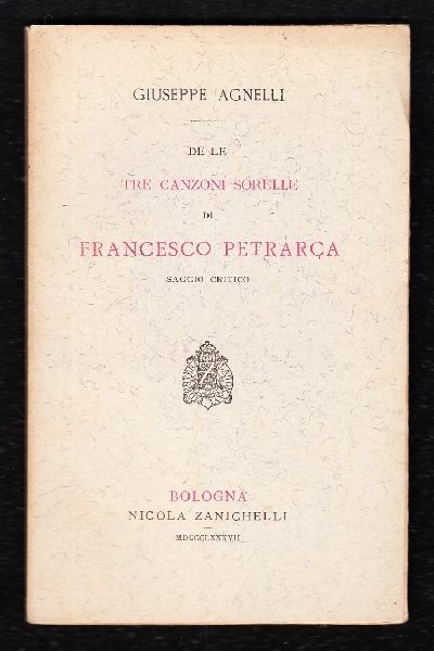 De le tre Canzoni Sorelle di Francesco Petrarca