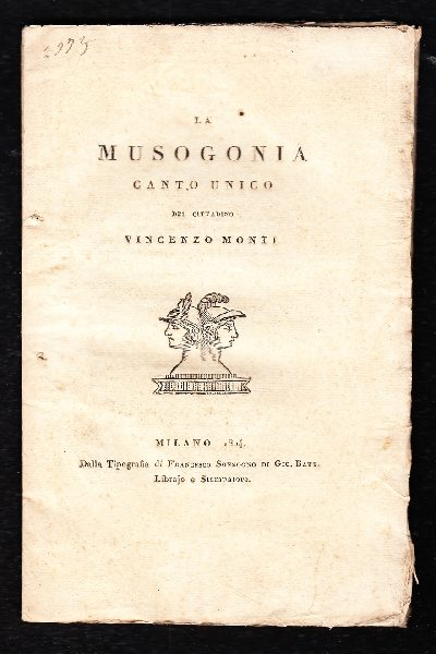La musogonia. Canto unico del cittadino Vincenzo Monti