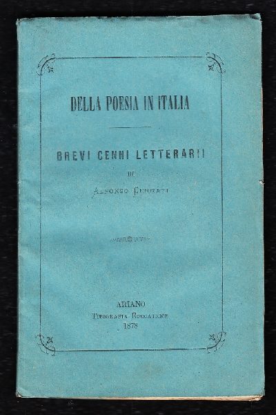 Della Poesia in Italia