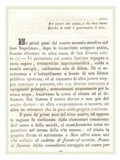 Per Carlo Poerio nel giudizio di ricusa