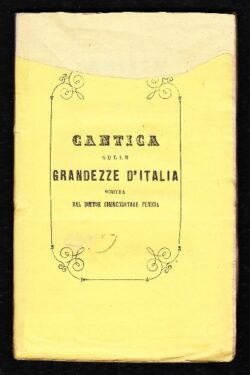 Cantica sulle Grandezze d'Italia scritta dal Dottor Commendatore Fenicia
