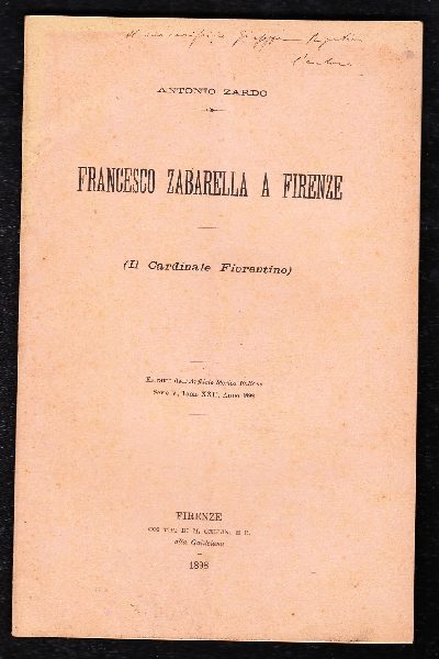 Francesco Zabarella a Firenze. (Il Cardinale Fiorentino)