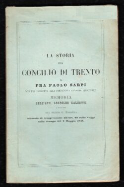 La storia del Concilio di Trento di Fra Paolo Sarpi non era soggetta alla preventiva censura episcopale