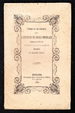 Intorno ad una raccolta delle Cantilene Musicali Popolari della Sicilia
