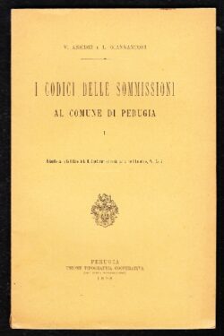 I Codici delle Sommissioni al Comune di Perugia.