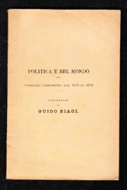 Politica e bel mondo. Cronache fiorentine dal 1815 al 1831