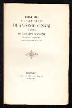 Della vita e delle opere di Antonio Cesari