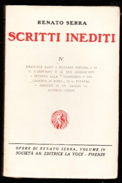 Scritti inediti di Renato Serra