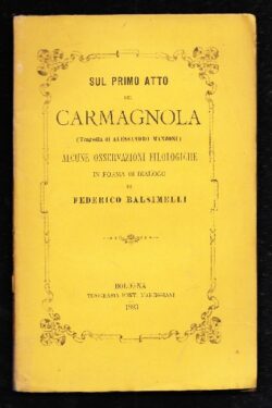 Sul primo atto del Carmagnola