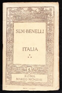 Italia; Orazione Detta La Sera del 13 Marzo del 1917