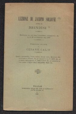 Lezione di Jacopo Soldani sopra il Brindisi