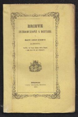 Brieve introduzione a dittare di Maestro Giovanni Bonandree da Bologna