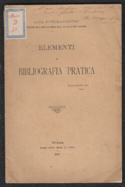 Elementi di Bibliografia Pratica