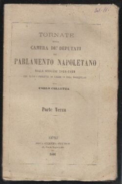 Tornate della Camera dei Deputati del Parlamento Napoletano nella Sessione 1848 - 1849 PARTE TERZA