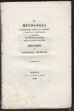 LA MITOLOGIA considerata nella sua origine e nelle sue principali applicazioni