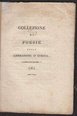 Collezione di Poesie sulla Liberazione d'Europa (II)