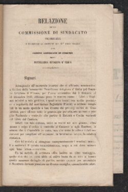 Relazione della Commissione di Sindacato incaricata di esaminare la gestione del 6° Anno Sociale del Comune Artigiano di Firenze