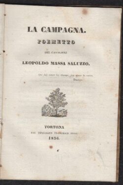 La Campagna. POEMETTO