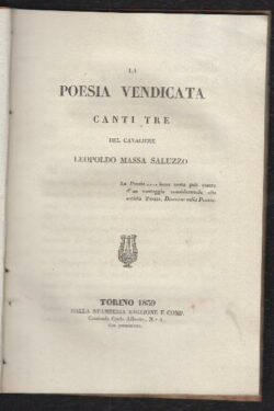 La Poesia Vendicata. CANTI TRE