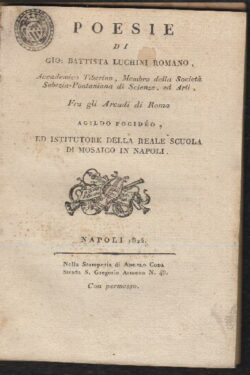 Poesie di Gio. Battista Luchini Romano