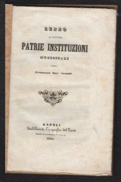 Cenno di antiche Patrie Instituzioni Municipali
