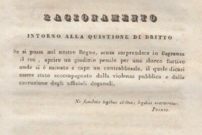Se si possa nel nostro Regno senza sorprendere in flagranza il reo, aprire un giudizio penale