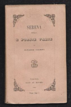 Serena, Novella in Tre Canti e Poesie Varie
