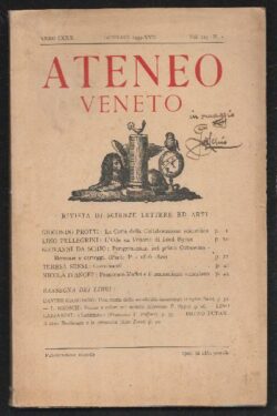 Ateneo Veneto Anno CXXX Gennaio 1939 - XVII