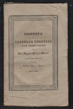 Risposta dell'avvocato Pasquale Borrelli alle Osservazioni del CH. Signor Pietro Monti su di alcune etimologie delle Lingue Italiana, Greca e Latina