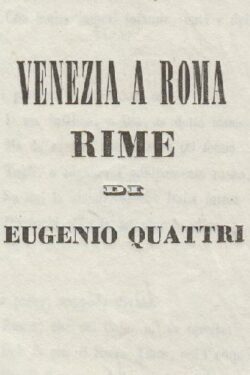 Venezia a Roma. RIME