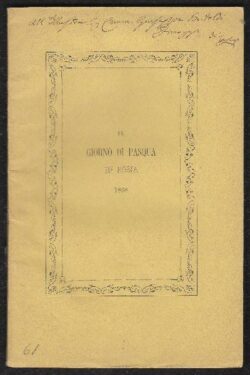 Il giorno di Pasqua in Roma 1868