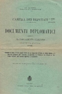 Atti Parlamentari Legislatura XXII Sessione 1904-1908. Documenti Diplomatici presentati al Parlamento Italiano dal Ministro degli Esteri