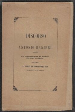 Discorso dedicandosi la Statua di Giambattista Vico nel giardino pubblico di Napoli