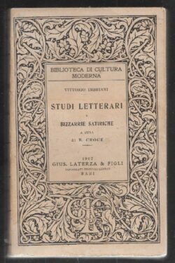 Studi letterari e bizzarrie satiriche a cura di B. Croce
