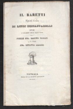 Il Baretti Capitolo Burlesco. Per nozze Pagani - Alpago