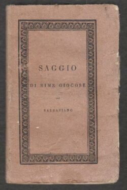Saggio di rime giocose di Barbaziano