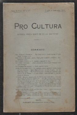 Pro Cultura. Rivista Bimestrale di Studi Trentini. Anno II Fascicolo IV° e V°
