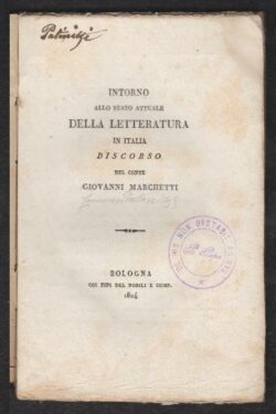 Intorno allo stato attuale della letteratura in Italia